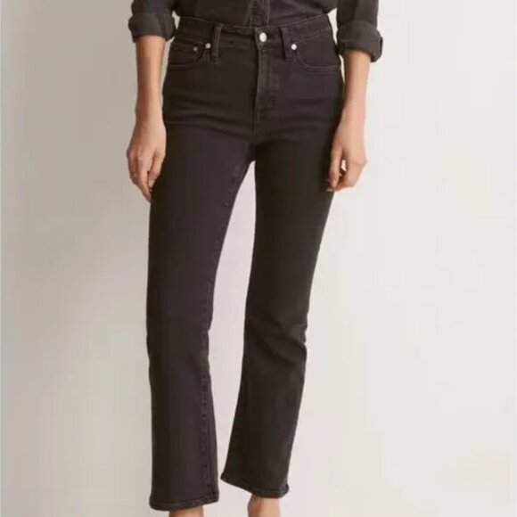 Madewell | Black Grey Mid Rise Kick Out Jeans 25P - Picture 1 of 5